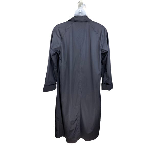 Fleet Street Full Length Trench Coat Black 10 - Picture 2 of 10